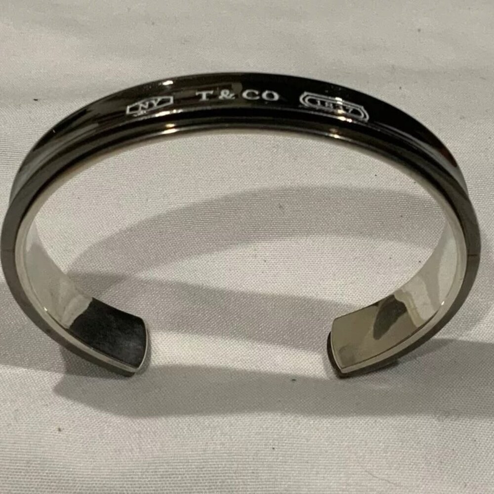 Like New! Unisex Tiffany & Co. Sterling Silver and Titanium Cuff Bracelet